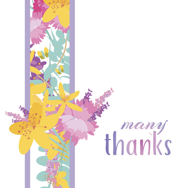 复古风格的插图与花图片下载