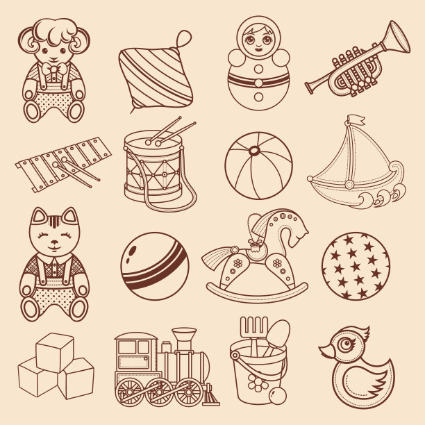 孩子们的玩具。婴儿的背景。图片下载