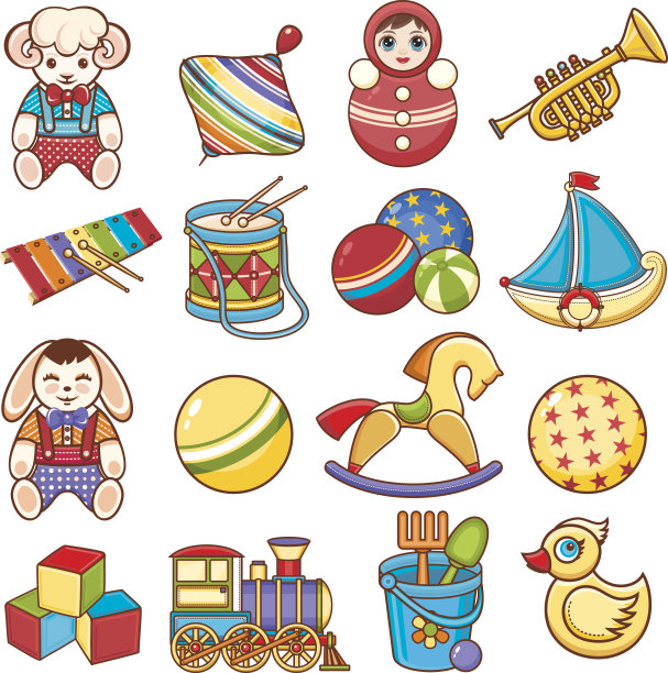 孩子们的玩具。婴儿的背景。图片下载