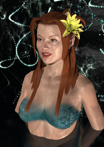 3D渲染童话美人鱼图片下载