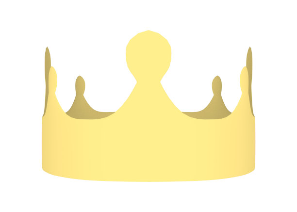 3D渲染童话皇冠上的白色图片下载