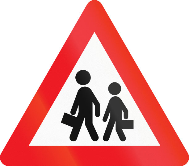 警告路标在丹麦使用-儿童图片下载
