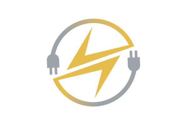 创意圈电缆闪电螺栓符号设计图片下载