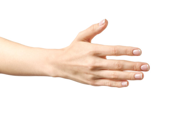 女人的手谁都愿意做一笔交易孤立在白上图片下载