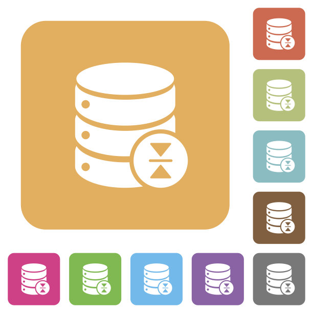 选择数据库表行圆角正方形平面图标图片下载