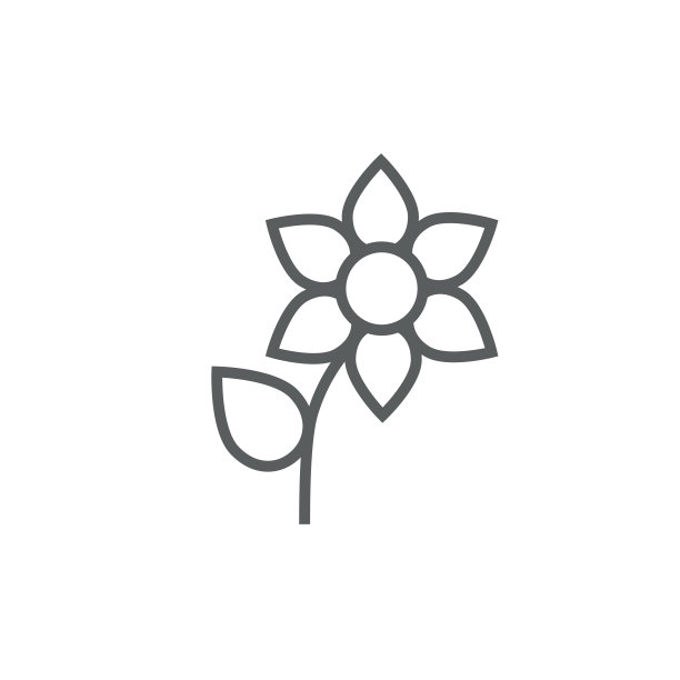 花朵线条图标图片下载
