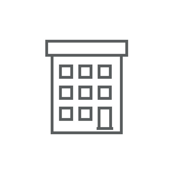 公寓大楼线条图标图片下载