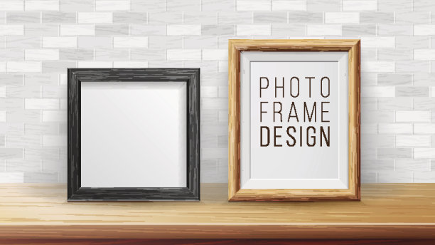 框架背景概念向量。对你的展览设计有好处。现实的影子。砖墙的背景。前视图说明图片下载