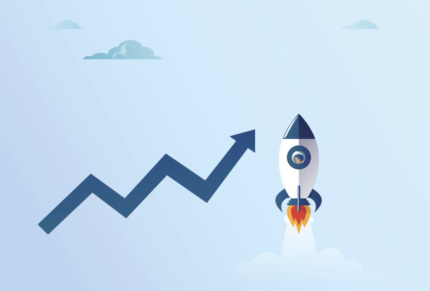箭头金融增长和飞船飞行新战略战略发展成功概念图片下载