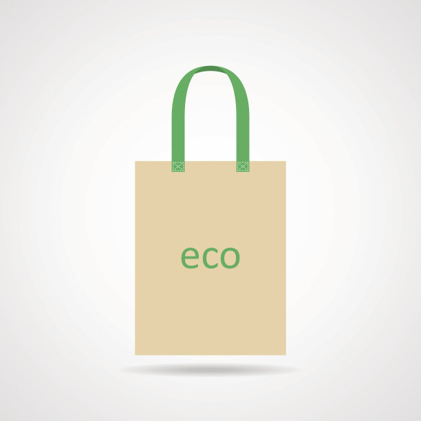 棉花生态袋。矢量图素材图片