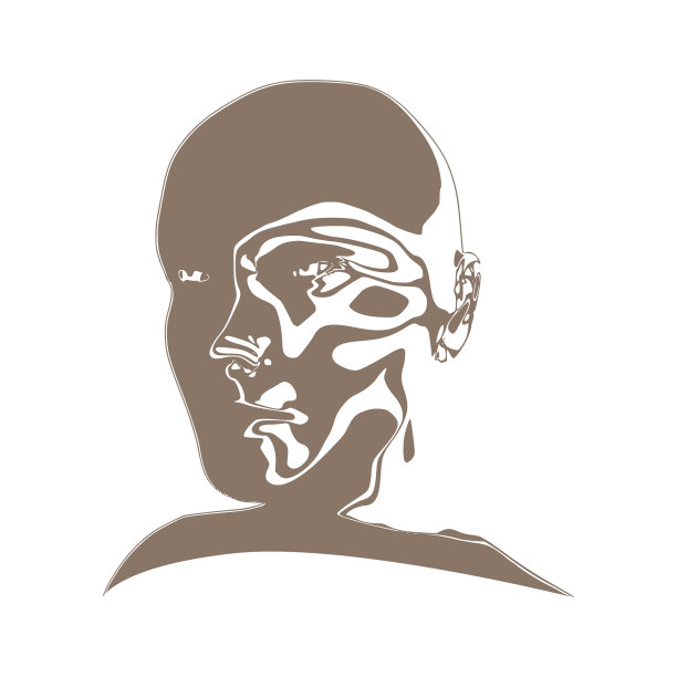 一个人头的剪影。图片下载