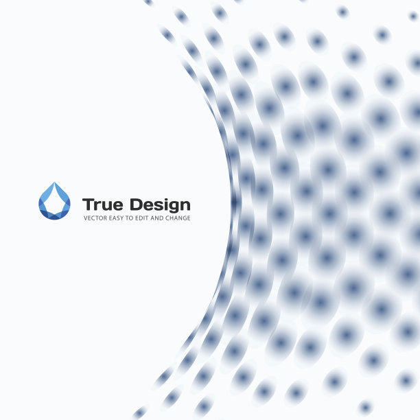 抽象蓝色矢量设计圆形元素为图形模板图片下载