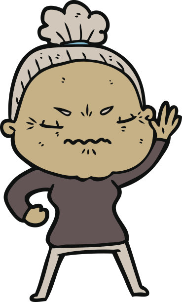 卡通惹恼老太太图片下载