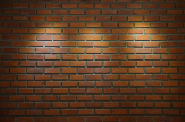 空砖红墙与闪光灯。复制空间的产品显示蒙太奇图片下载