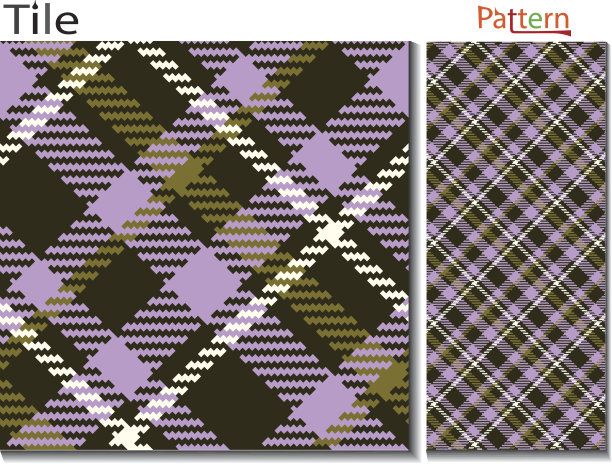 格子型格子图案向量是看起来像伐木工格子和水牛型格子图案，它是无缝格子图案和格子纹理图案纺织织物样本，这是对角格子图案像苏格兰格子时尚布为p图片下载