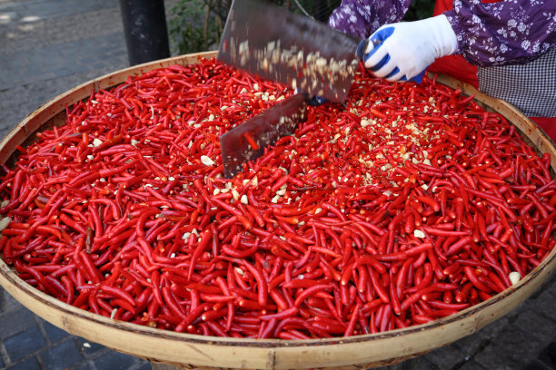 中国辣椒酱制作图片下载