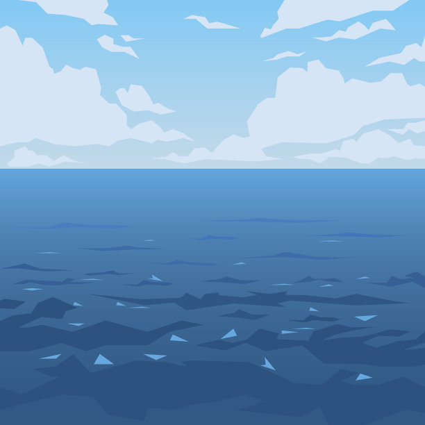 海洋或海洋景观。矢量插图。图片下载