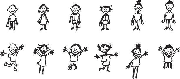 选择幼儿站立和跳跃图片下载