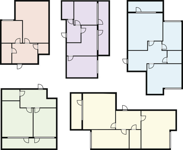 建筑公寓项目矢量图片下载