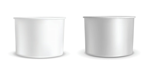 装冰淇淋或快餐的白色容器。爆米花和零食的包装图片下载