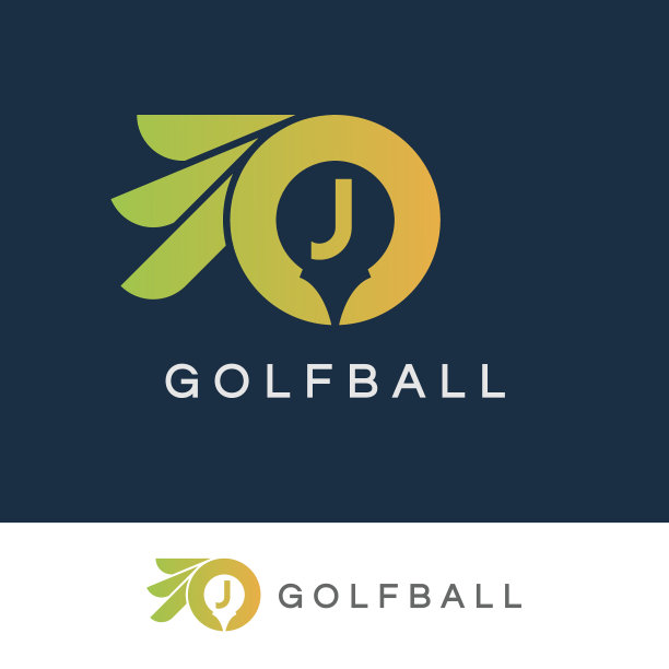 高尔夫球的首字母J图标设计图片下载