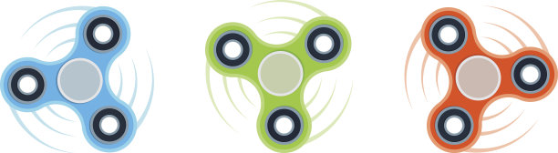 设置三个彩色矢量旋转器图片下载