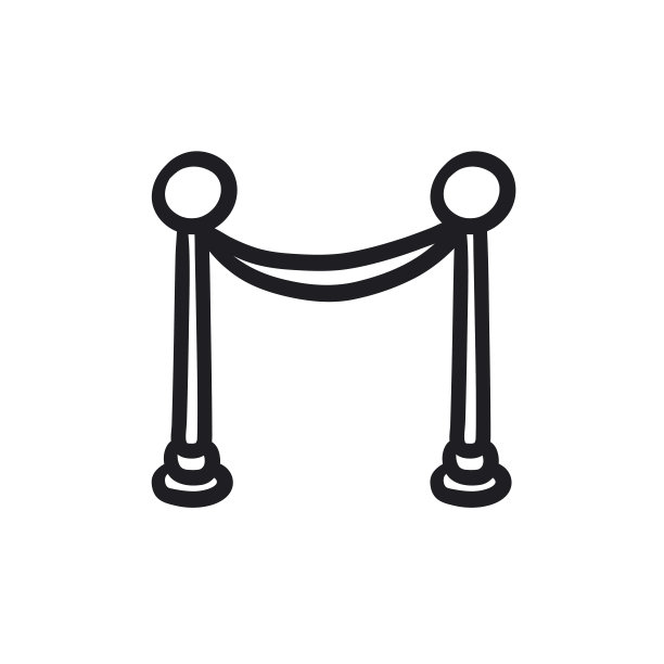 便携式保护架与胶带素描图标图片下载