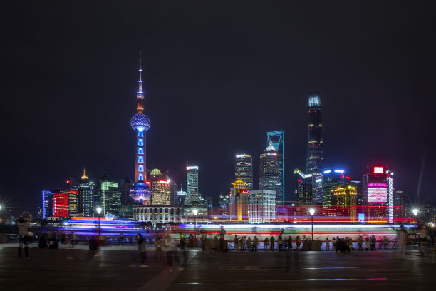 上海外滩陆家嘴夜景图片下载