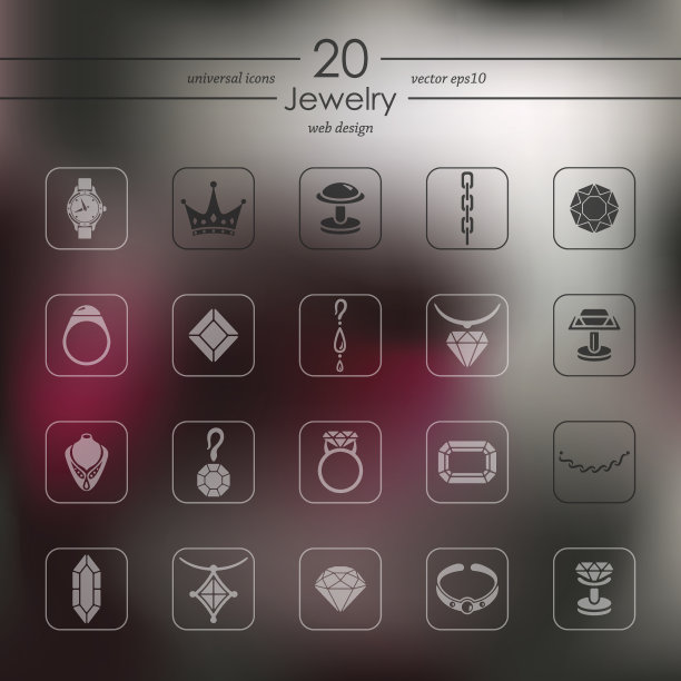 珠宝图标套装图片下载