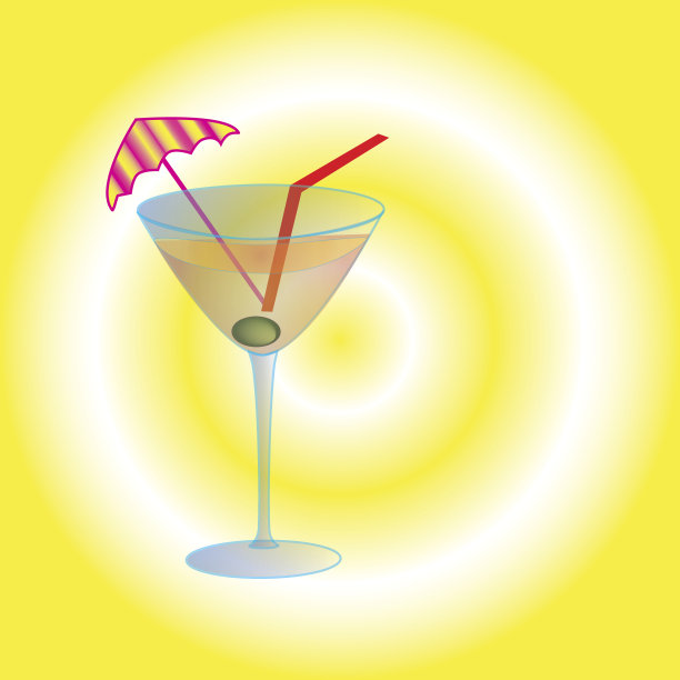 鸡尾酒在玻璃杯中。图片下载