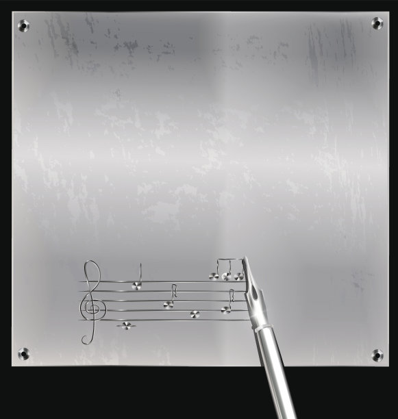金属页与音乐的形象图片下载