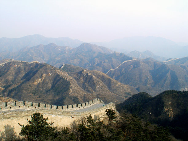 中国长城的全景图片下载