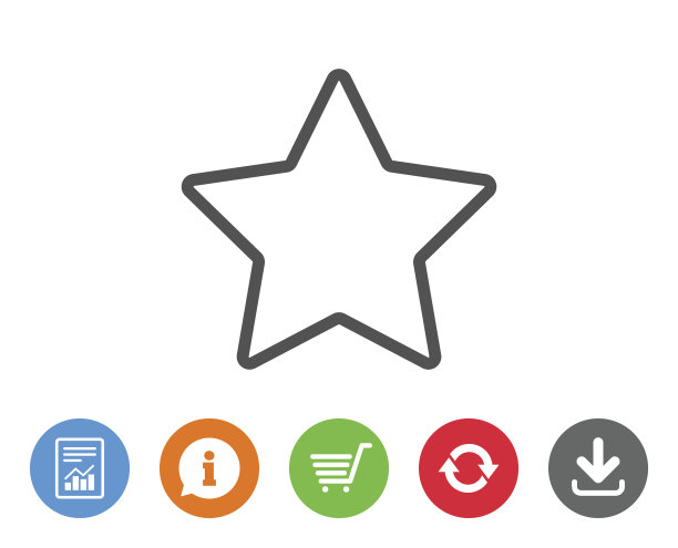 星行图标。最好的等级标志。图片下载