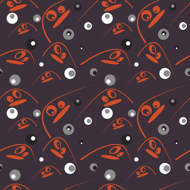 图案与眼睛在黑暗的背景。向量图片下载