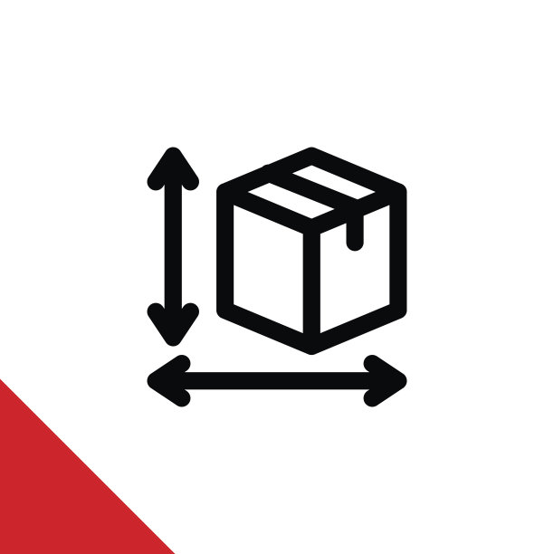 图示图标用于测量货物尺寸图片下载