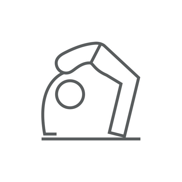 男子练习瑜伽线图标图片下载