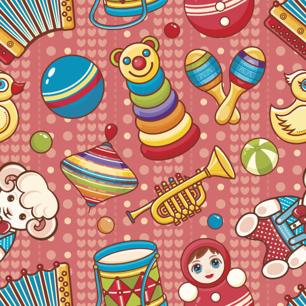 乐器和婴儿玩具。图片下载