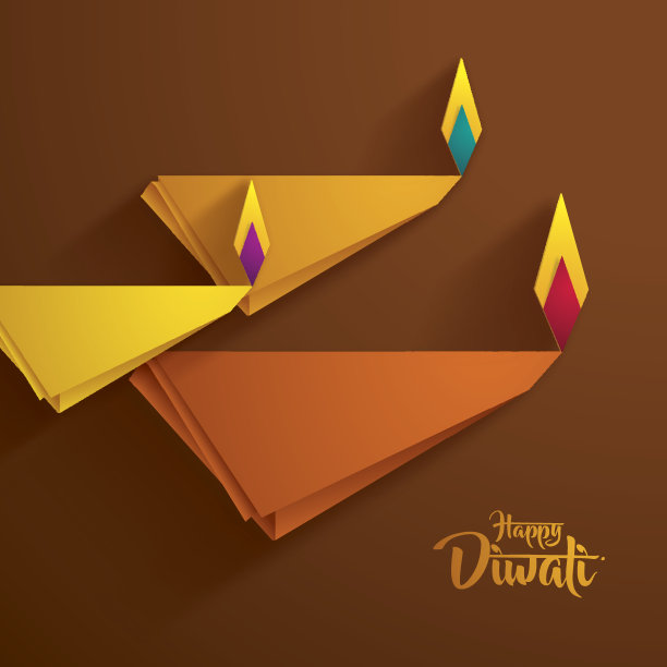 快乐的排灯节。印迪亚油灯设计图纸。图片下载