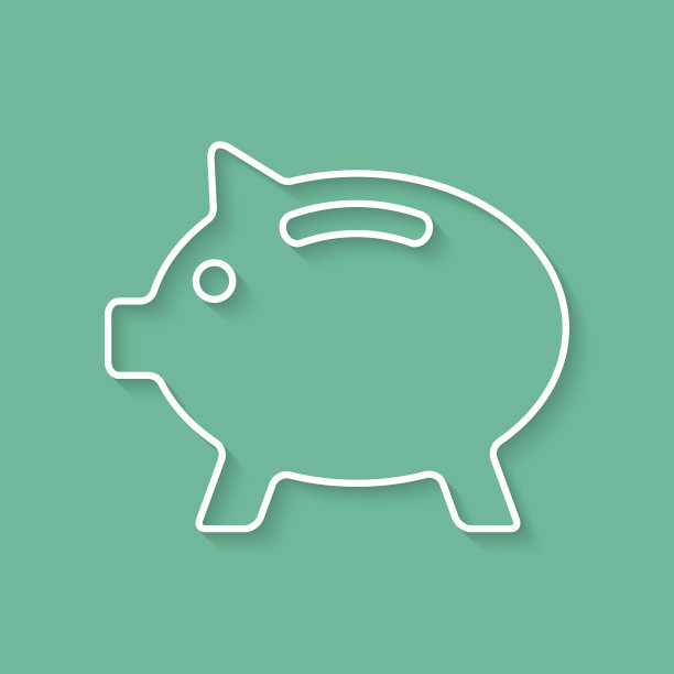 白色轮廓带阴影的储蓄罐图片下载