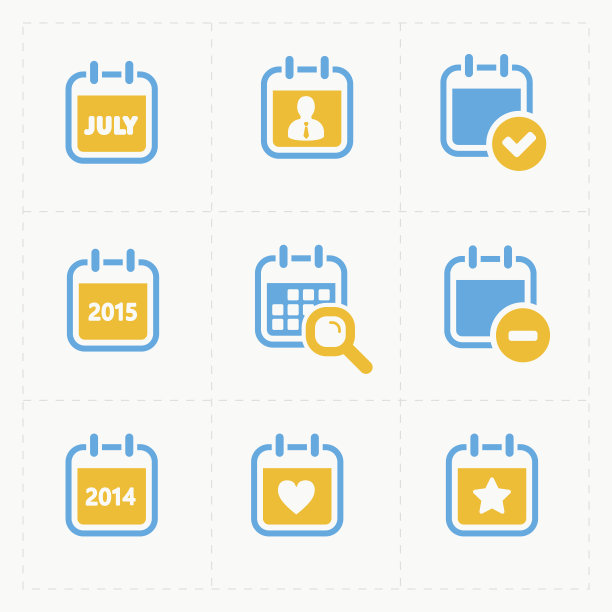 向量的日历图标图片下载