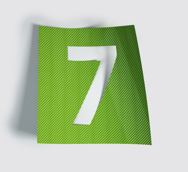 贴纸字体制成的剪纸光滑纸。7号图片下载