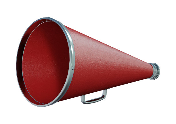 3D渲染红色扬声器上的白色图片下载