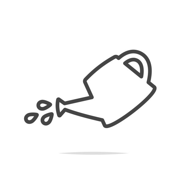 浇水罐线图标矢量图片下载