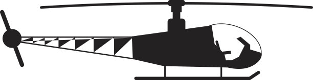 直升机标志说明。向量。白色背景上的黑色图标图片下载