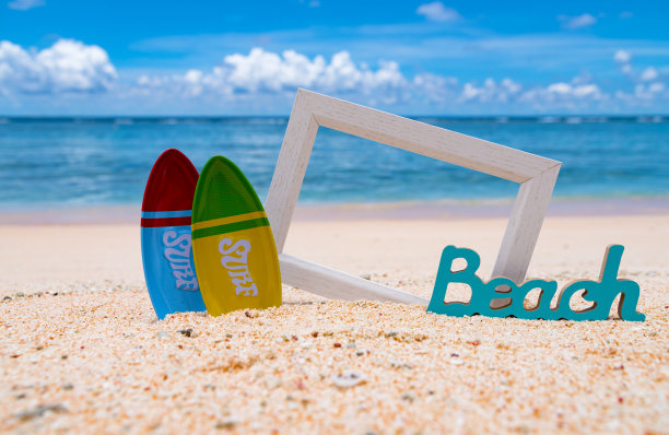 关岛的可可棕榈花园海滩图片下载