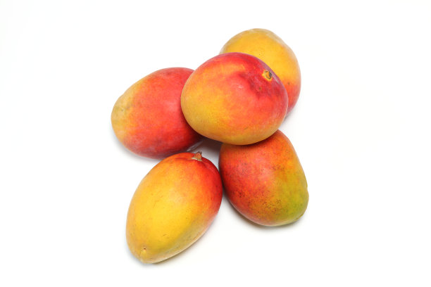 白色背景的芒果素材图片