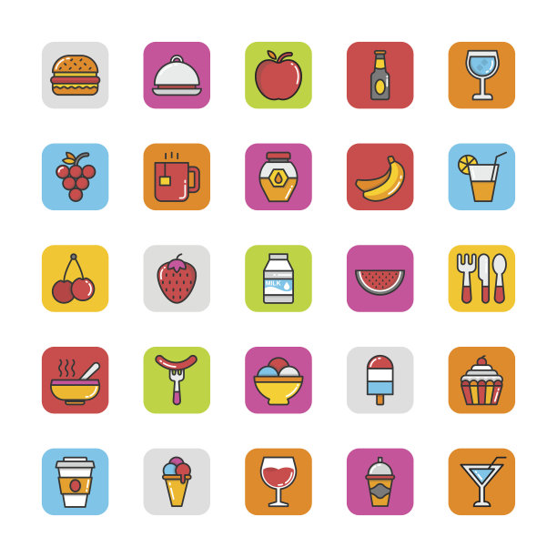 食物矢量图标1图片下载