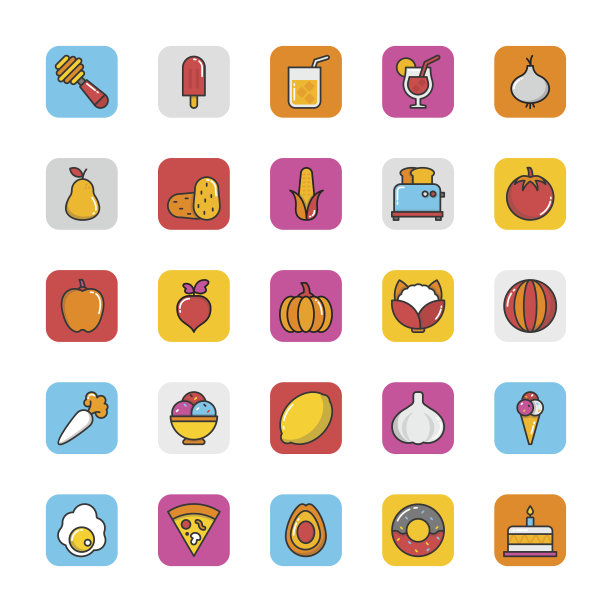 食物矢量图标5图片下载