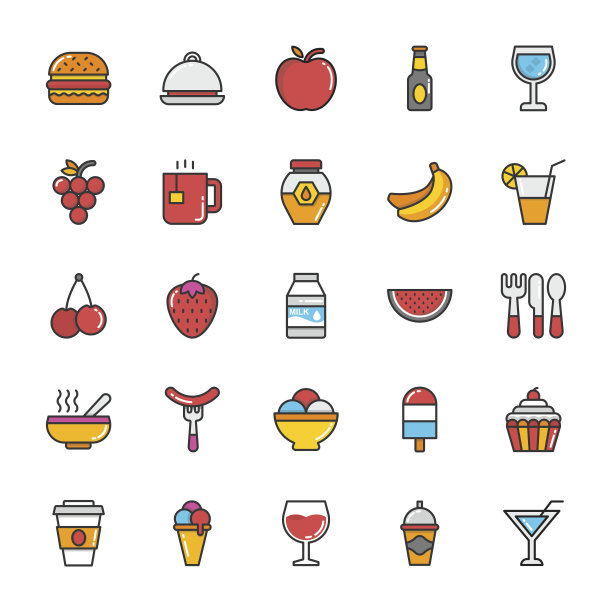 食物矢量图标1图片下载