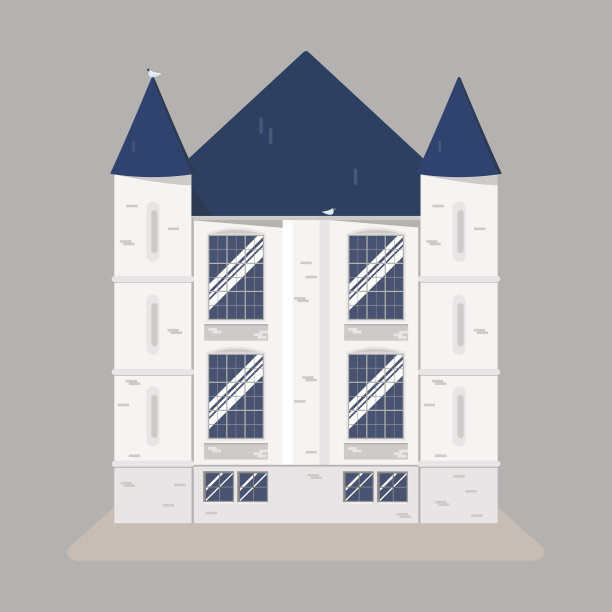 两层的老式公馆。图片下载